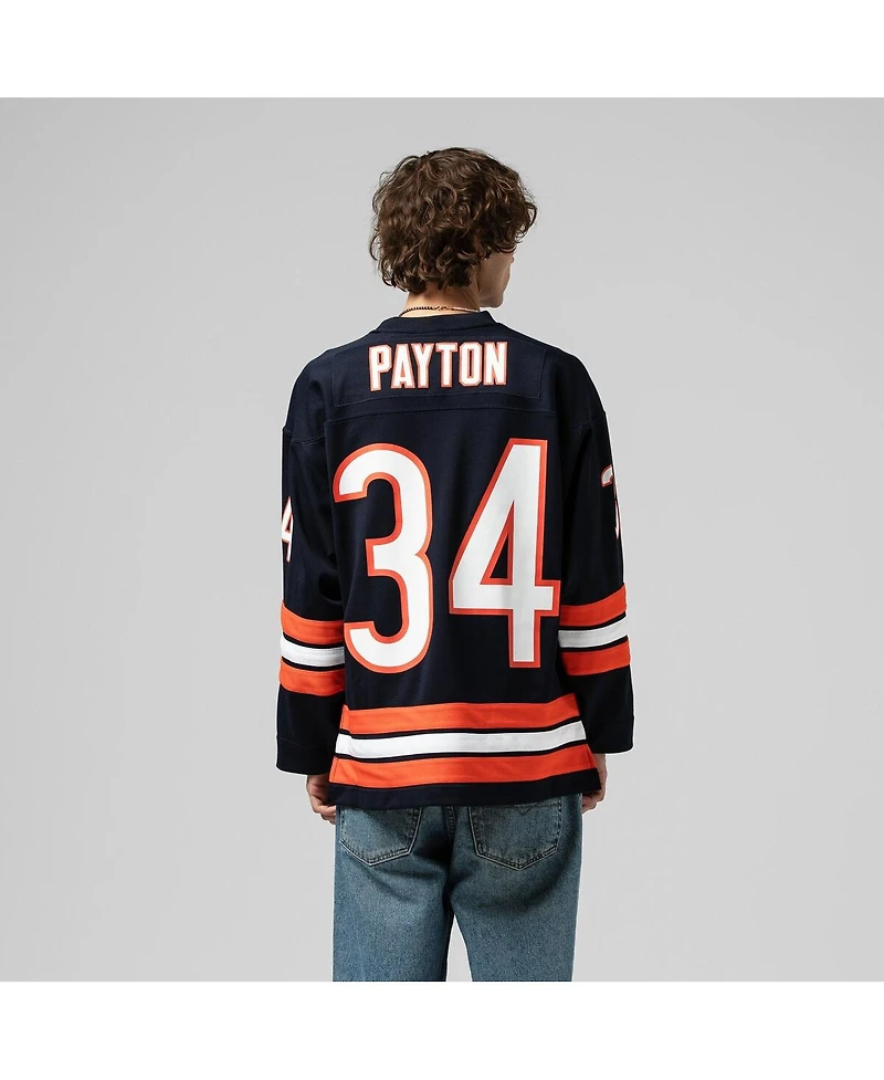 Mitchell & Ness Men's Walter Payton Navy Chicago Bears Maxed Out Fashion Hockey Jersey