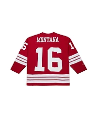Mitchell & Ness Men's Joe Montana Scarlet San Francisco 49ers Maxed Out Fashion Hockey Jersey