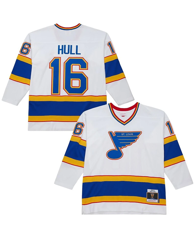 Mitchell & Ness Men's Brett Hull White St. Louis Blues 1990-91 Power Play Jersey