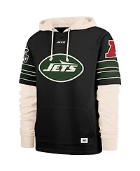 '47 Brand Men's Black New York Jets Split Zone Cornerback Duo Hoodie