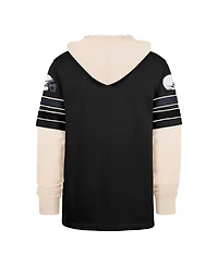 '47 Brand Men's Black Penn State Nittany Lions Split Zone Cornerback Lacer Pullover Hoodie