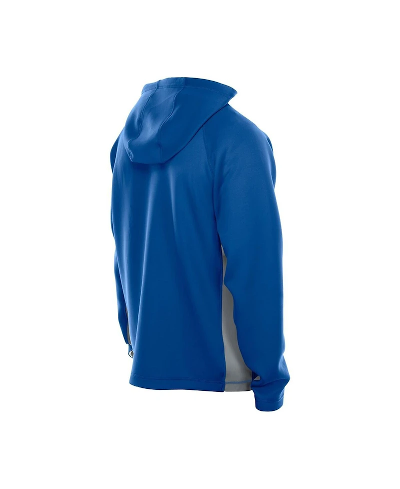 New Era Men's Blue Detroit Lions Combine Authentic Raglan Scuba Full-Zip Hoodie