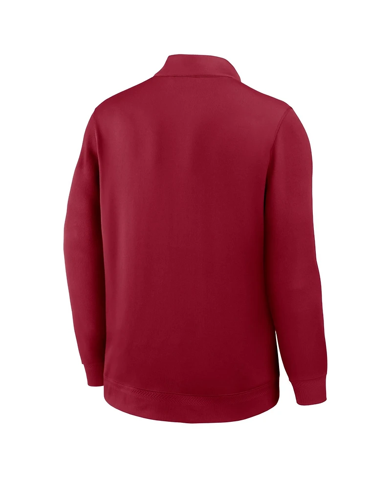 Nike Men's Crimson Alabama Crimson Tide 2025 Coaches Premium Dri-fit Half-Zip Pullover Sweatshirt