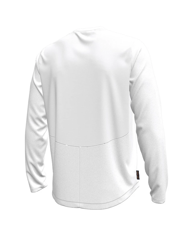 Under Armour Men's White Notre Dame Fighting Irish Sideline Knockout Long-Sleeve T-Shirt
