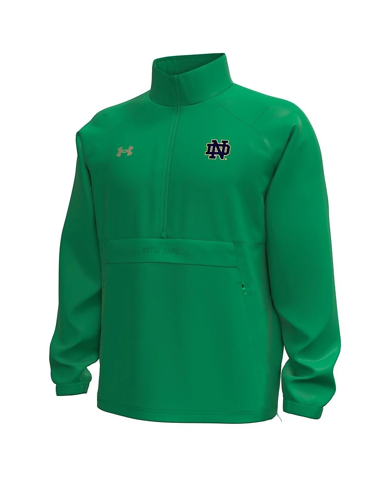 Under Armour Men's Green Notre Dame Fighting Irish Unstoppable Woven Anorak Storm Tech Half-Zip Jacket