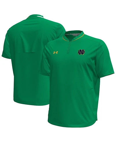 Under Armour Men's Green Notre Dame Fighting Irish Motivate Quarter-Zip Performance Sweatshirt
