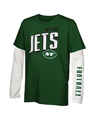 Outerstuff Big Boys and Girls New York Jets The Mix Combo T-Shirt Set