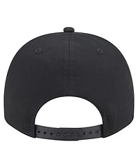 New Era Men's Black Atlanta Braves Chainstitch 9FIFTY A-Frame Snapback Hat