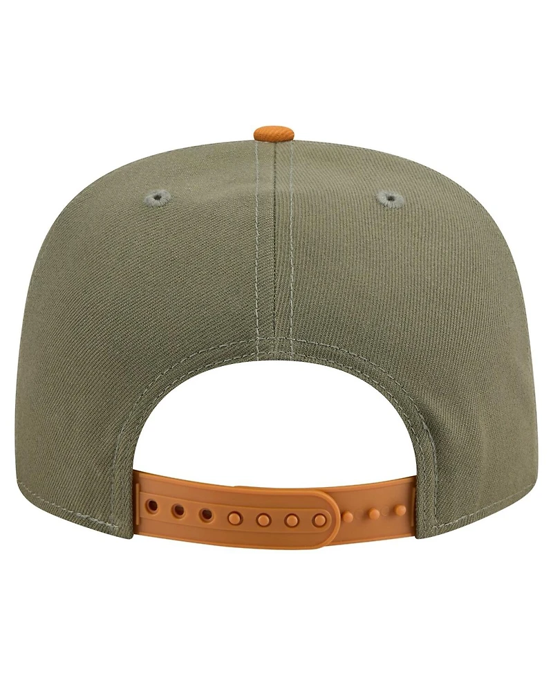 New Era Men's Olive/Brown Philadelphia Phillies Color Pack A-Frame 9FIFTY Snapback Hat