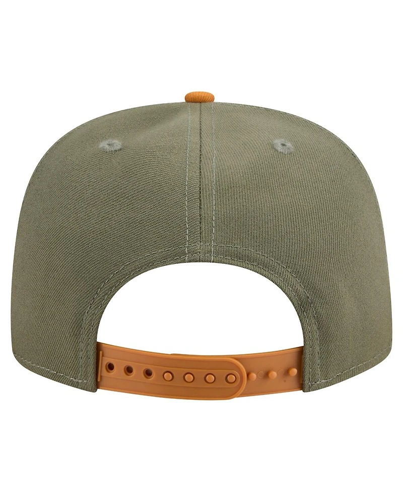 New Era Men's Olive/Brown Los Angeles Dodgers Color Pack A-Frame 9FIFTY Snapback Hat
