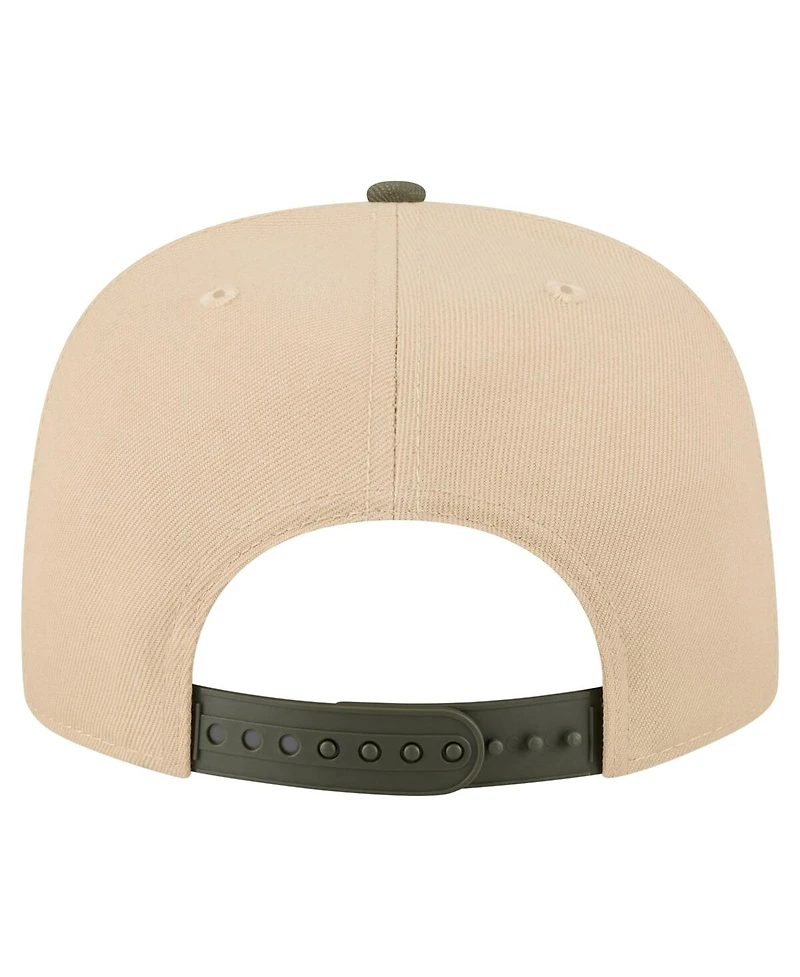 New Era Men's Khaki/Olive Philadelphia Eagles Color Pack A-Frame 9FIFTY Snapback Hat