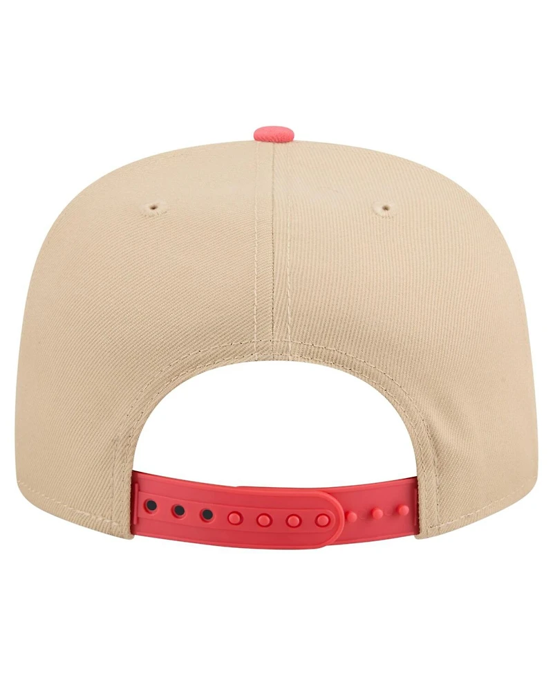 New Era Men's Light Beige/Coral Minnesota Twins Color Pack A-Frame 9FIFTY Snapback Hat