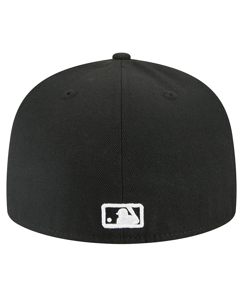 New Era Men's Black Los Angeles Dodgers Tri-Hit 59FIFTY Fitted Hat
