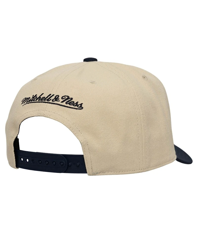 Mitchell & Ness Men's Cream/Navy New York City Fc Upside Down Pro Pinch Snapback Hat