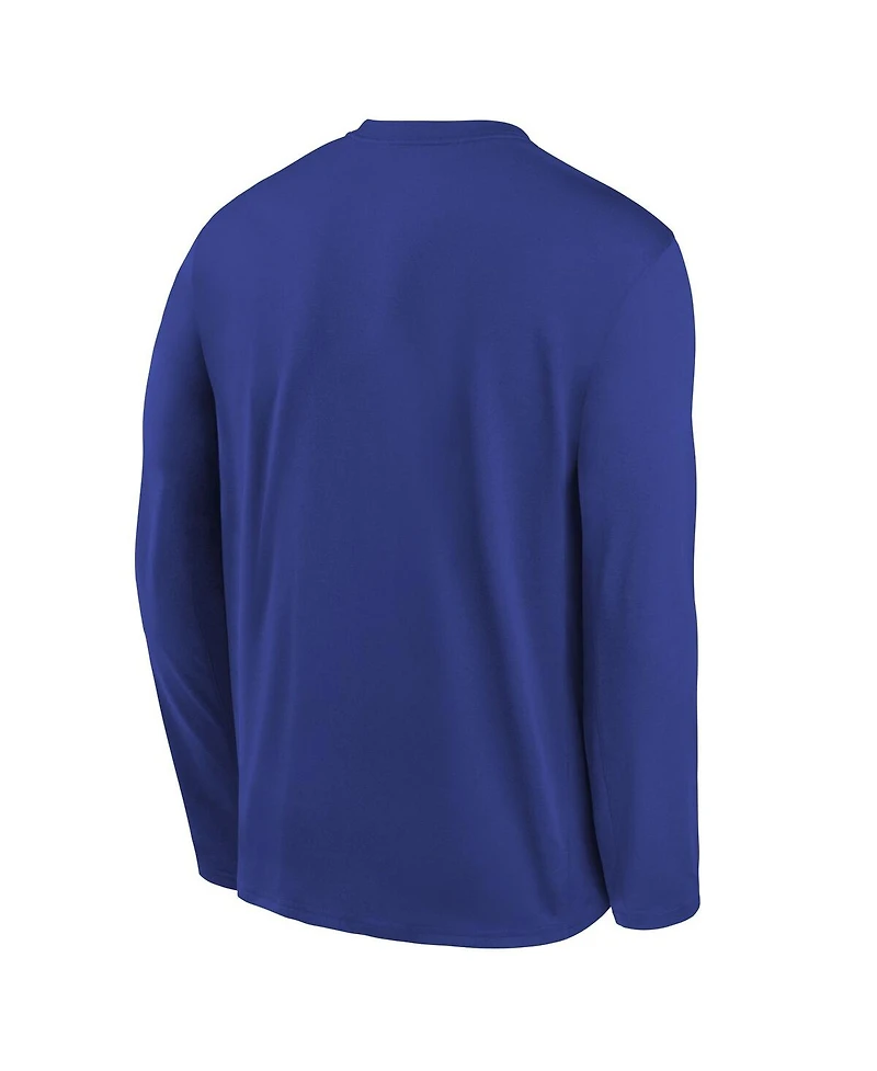 Nike Big Boys and Girls Royal Buffalo Bills Primetime Legend Icon Long Sleeve Performance T-Shirt