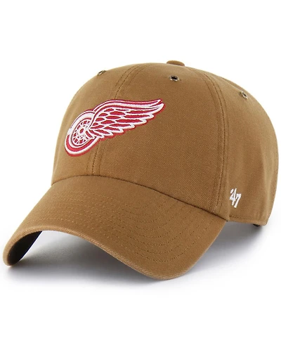 Carhartt x '47 Brand Men's Brown Detroit Red Wings Clean Up Adjustable Hat