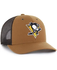 Carhartt x '47 Brand Men's Brown Pittsburgh Penguins Trucker Adjustable Hat