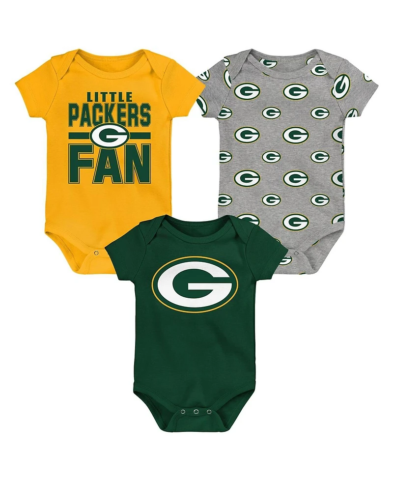 Outerstuff Newborn 3-Piece Green Bay Packers Little Tike Bodysuit Set