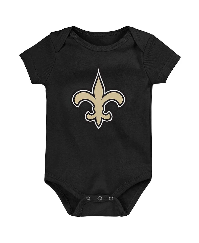 Outerstuff Newborn 3-Piece New Orleans Saints Little Tike Bodysuit Set