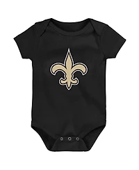 Outerstuff Newborn 3-Piece New Orleans Saints Little Tike Bodysuit Set