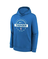 Nike Big Boys and Girls Blue Oklahoma City Thunder 2025/26 Club Fleece Practice Hoodie