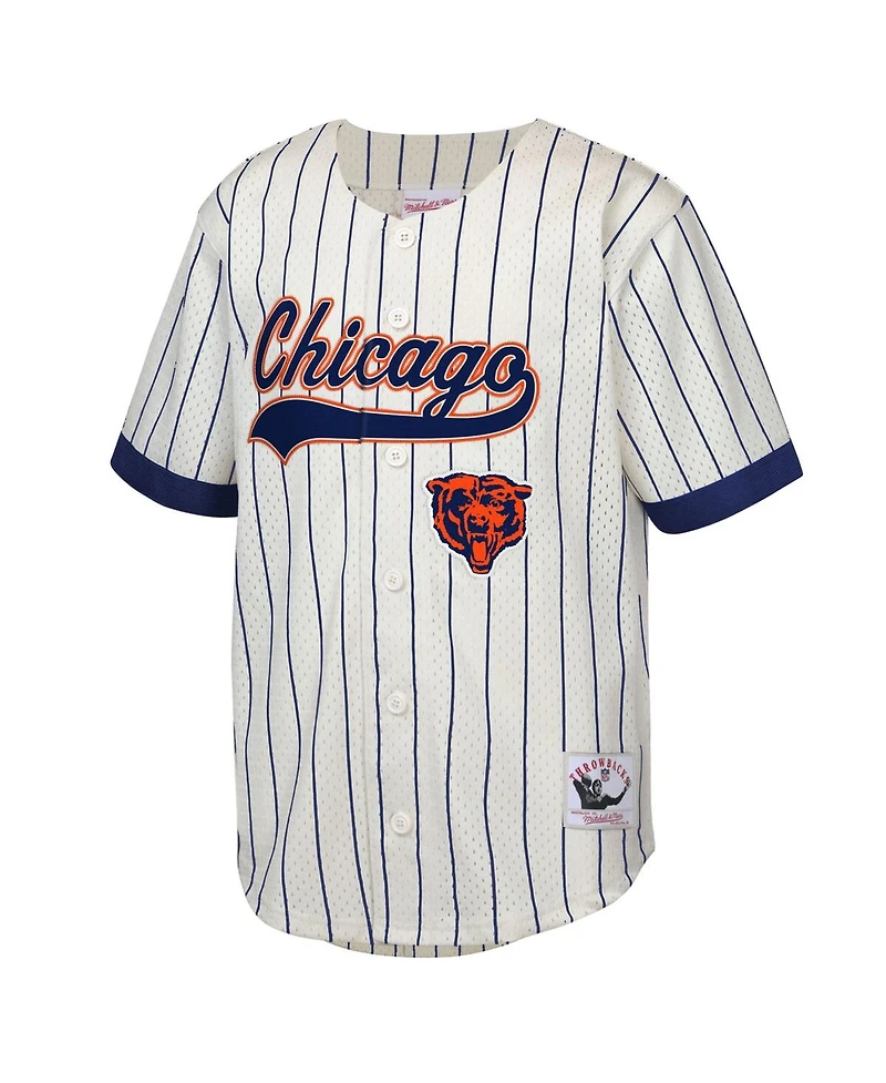 Mitchell & Ness Big Boys and Girls Walter Payton Cream Chicago Bears Retired Player Name Number Baseball Jersey