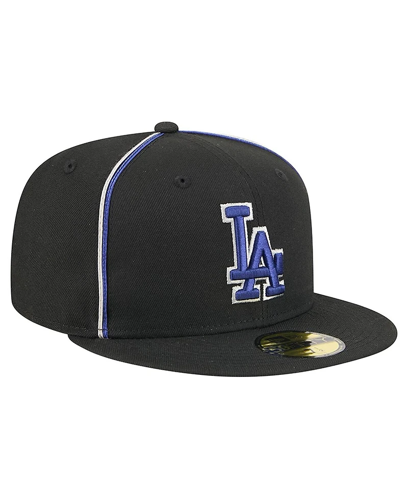 New Era Men's Black Los Angeles Dodgers Soutache 59FIFTY Fitted Hat