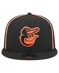 New Era Men's Black Baltimore Orioles Soutache 59FIFTY Fitted Hat