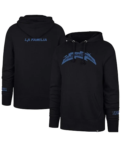 '47 Brand Men's Black Los Angeles Chargers La Familia Headline Pullover Hoodie