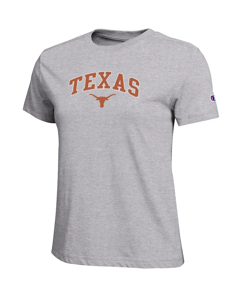 Champion Women's Gray Texas Longhorns Arched Over Logo T-Shirt