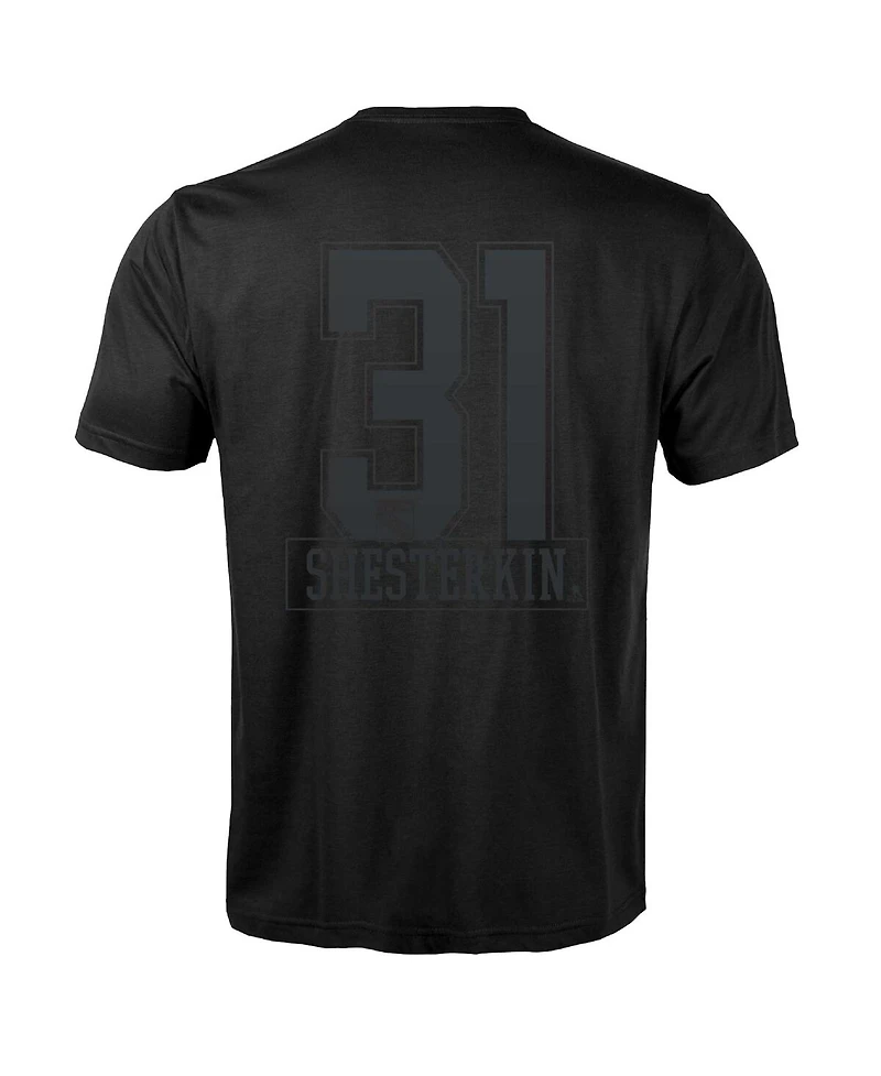 LevelWear Men's Igor Shesterkin Black New York Rangers Richmond Darkside Name Number T-Shirt