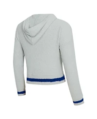 Concepts Sport Women's 2-Piece Gray New York Giants Whitley Long Sleeve Hoodie Top and Shorts set