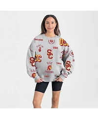 Gameday Couture Women's Gray Usc Trojans Always on Repeat Fleece Sweatshirt
