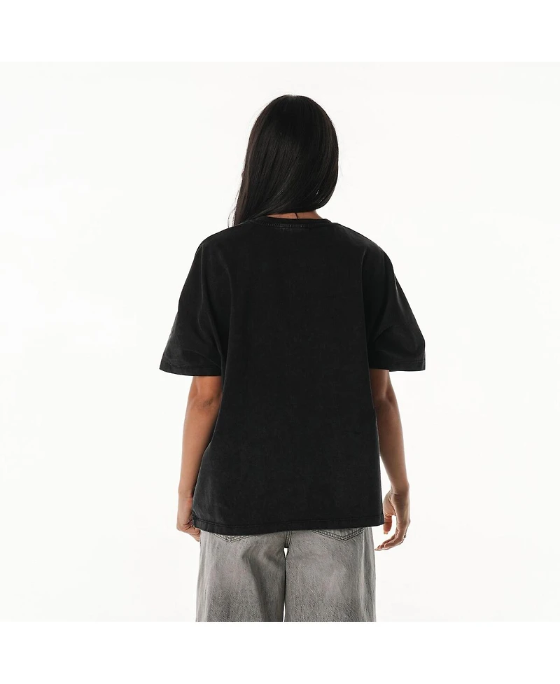 The Wild Collective Women's Black Detroit Lions Laurel Premium Baggy Dolman T-Shirt