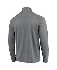 Stitches Men's Heathered Charcoal Detroit Tigers Team Raglan Quarter-Zip Pullover Sweatshirt