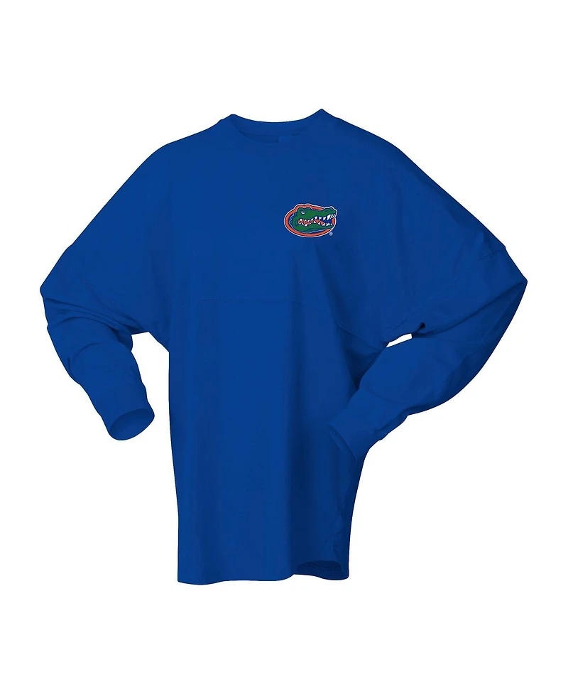 Spirit Jersey Women's Royal Florida Gators Oversized Preppy Long Sleeve T-Shirt