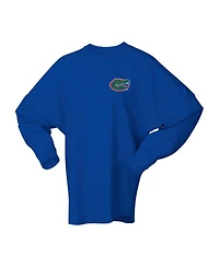 Spirit Jersey Women's Royal Florida Gators Oversized Preppy Long Sleeve T-Shirt