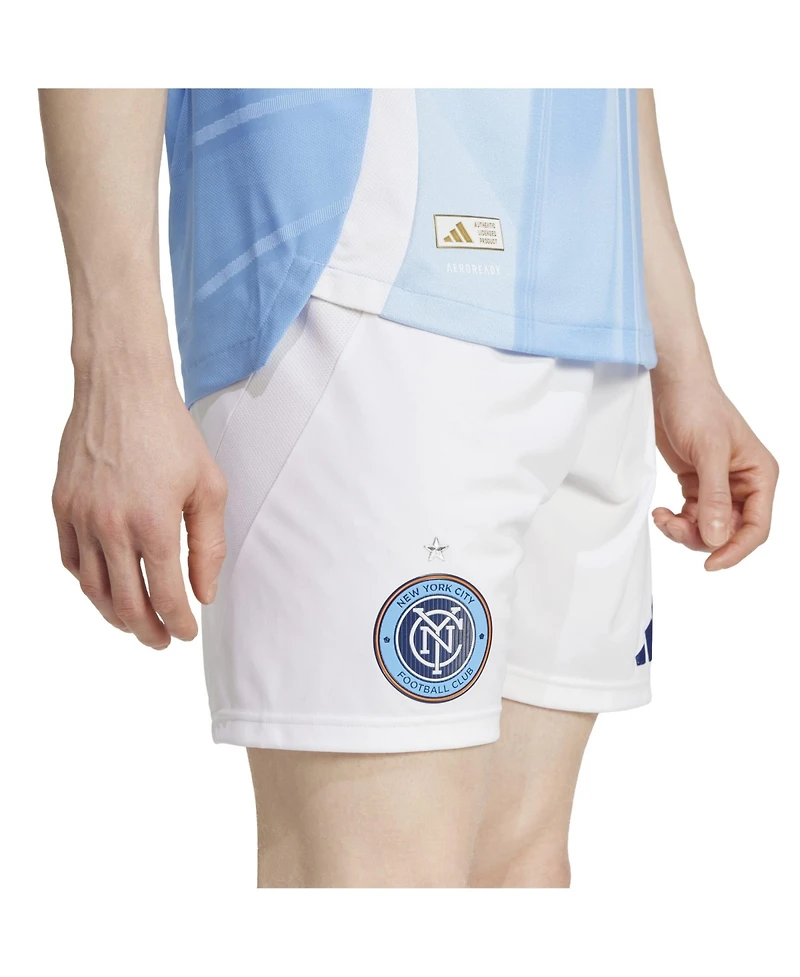 Adidas Men's White New York City Fc Home 2025 The Excelsior Kit Authentic Shorts