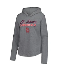 Fanatics Women's Heather Gray St. Louis Cardinals Fleece Pullover Hoodie