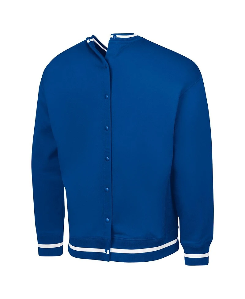 G-iii Sports by Carl Banks Men's Royal Buffalo Bills Adaptive Blocker Fleece Pullover Sweatshirt