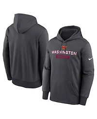 Nike Men's Anthracite Washington Commanders Toss Sweep Performance Pullover Hoodie