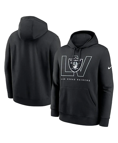 Nike Men's Black Las Vegas Raiders Busted Play Club Fleece Pullover Hoodie