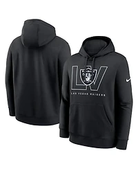 Nike Men's Black Las Vegas Raiders Busted Play Club Fleece Pullover Hoodie