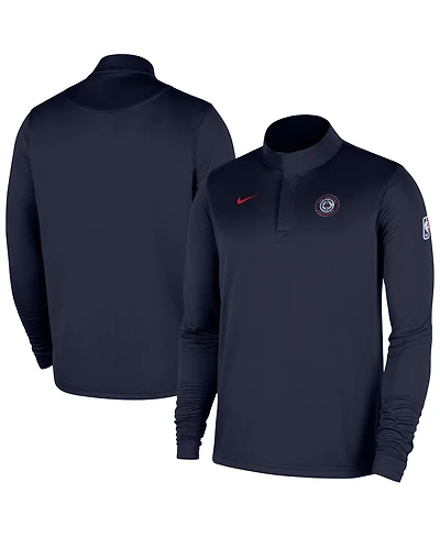Nike Men's Navy La Clippers 2025/26 Authentic Coaches Quarter-Zip Dri-Fit Sweatshirt