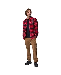 Columbia Men's Red Georgia Bulldogs Omni-Wick Flannel Long Sleeve Button-Up Shirt