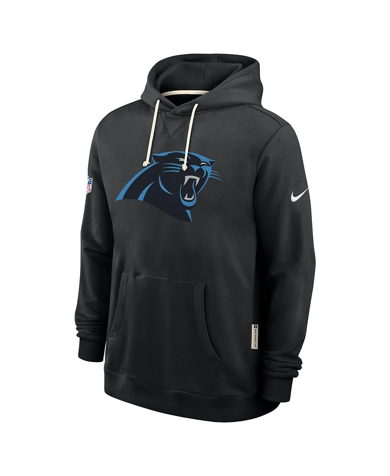 Nike Men's Black Carolina Panthers Sideline Standard Issue Initial Home Dri-fit Hoodie