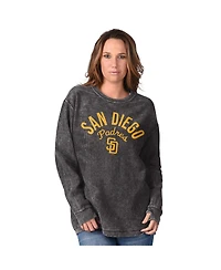 G-iii 4Her by Carl Banks Women's Black San Diego Padres Comfy Cord Pullover Sweatshirt