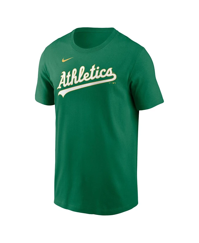 Nike Men's Jacob Wilson Green Athletics Fuse Name Number T-Shirt