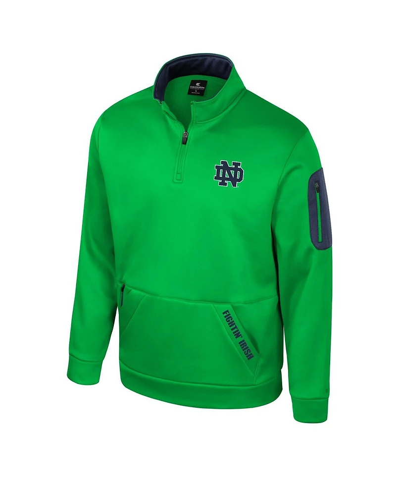 Colosseum Men's Kelly Green Notre Dame Fighting Irish Mainframe Quarter-Zip Fleece Jacket