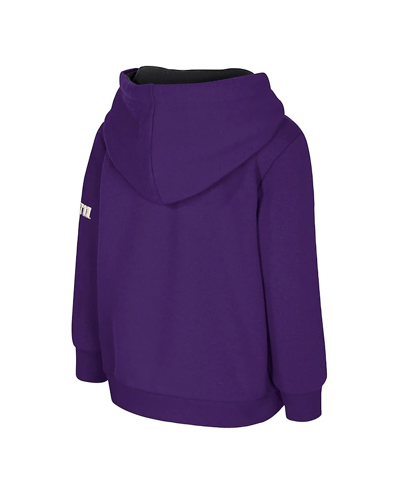 Colosseum Toddler Purple Washington Huskies Big Logo Volume Fleece Pullover Hoodie